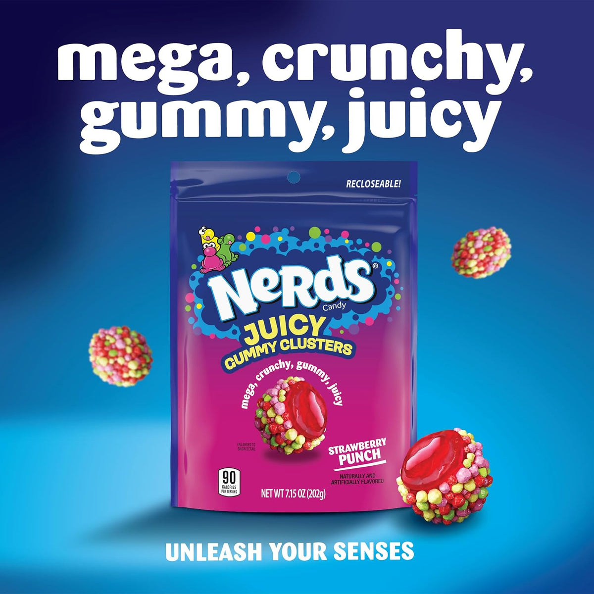 NERDS Juicy Gummy Clusters fruity candy pack