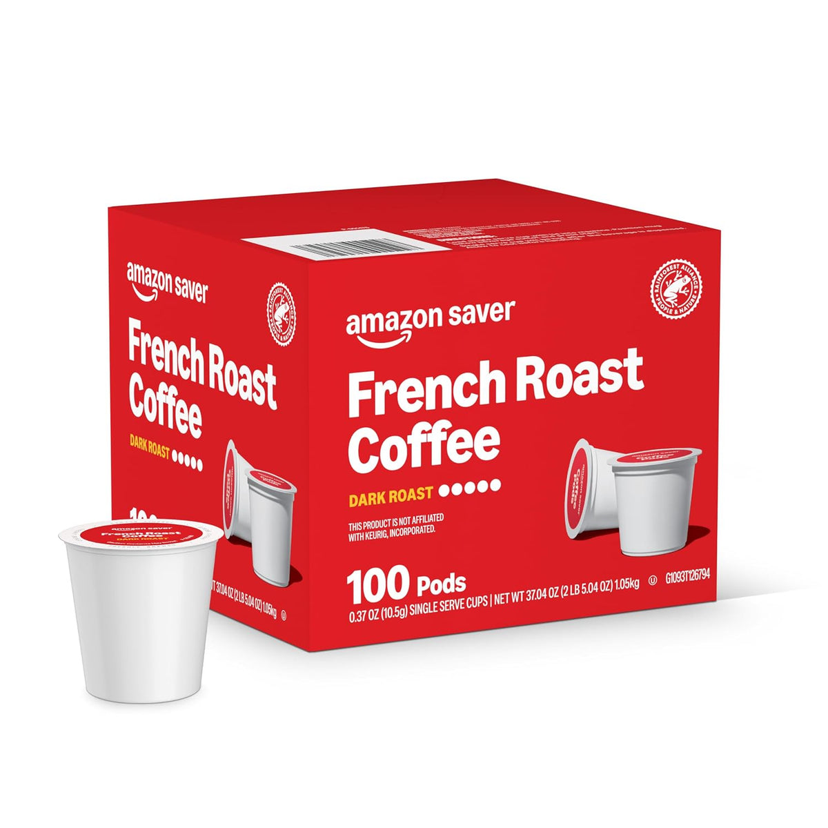 100 count Happy Belly dark roast coffee pods