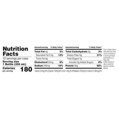 Chocolate protein shake with 30g protein