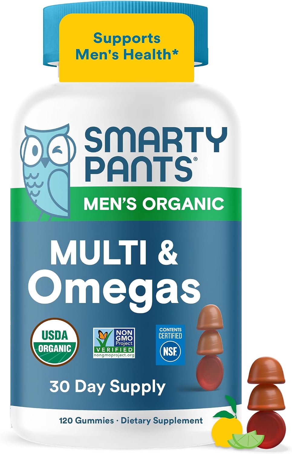 Organic men's multivitamin gummies with probiotics