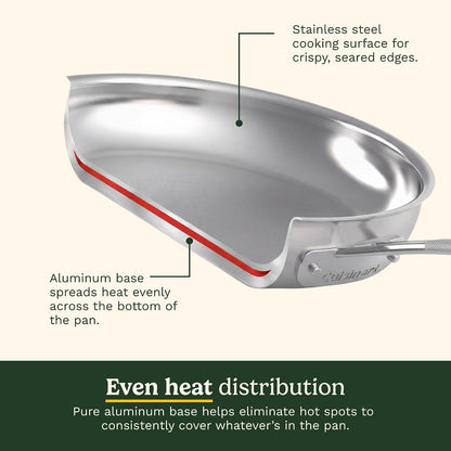 5.5 qt stainless steel pan for stovetop cooking