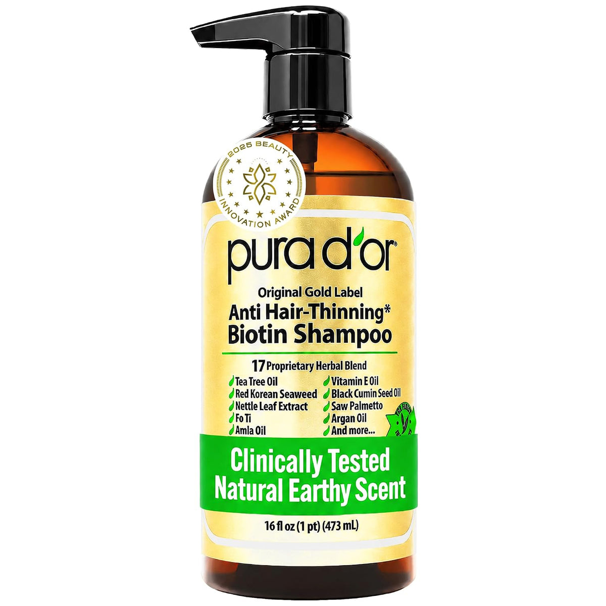 PURA D'OR anti-hair thinning shampoo for fine hair