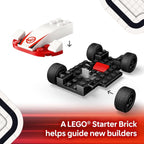 LEGO Haas F1 race car toy with slick tires
