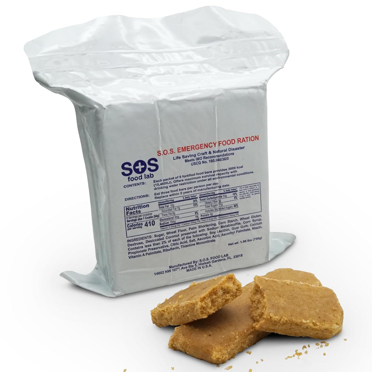 SOS nine-bar emergency food ration pack