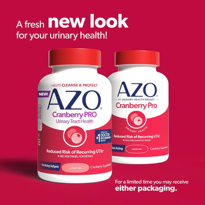 AZO Pro Strength Cranberry softgels front label