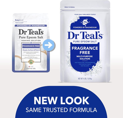 Fragrance free Epsom salt soak for bath routines