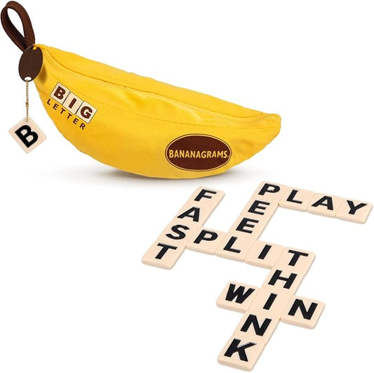 Bananagrams travel word game with 144 tiles