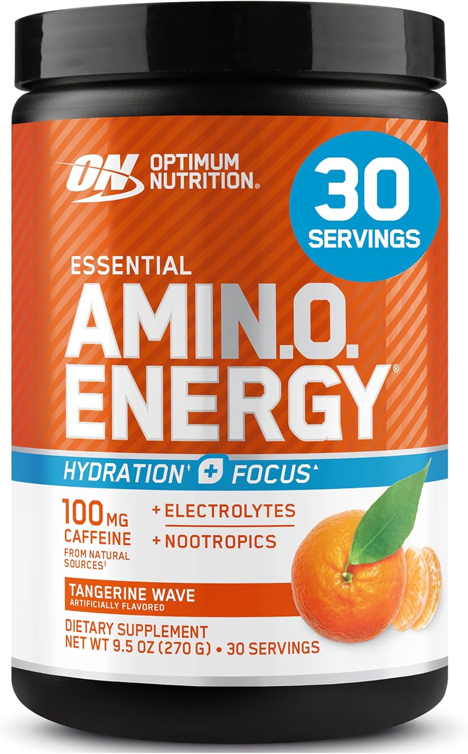 Tangerine Wave amino energy hydration focus supplement tub