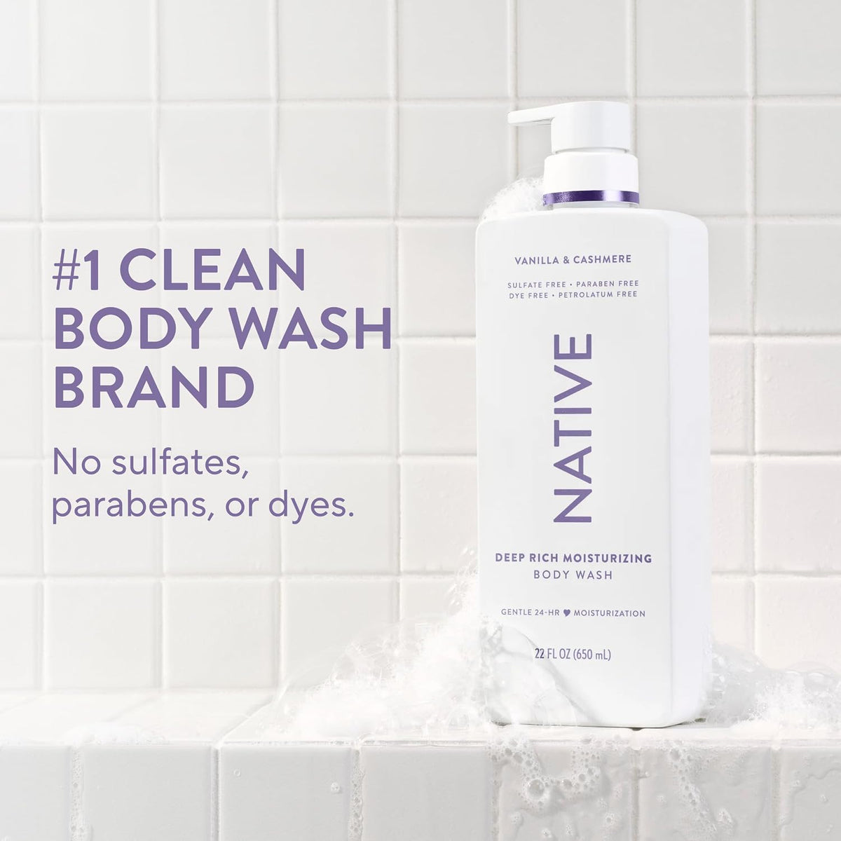 Creamy hydrating body wash with shea butter