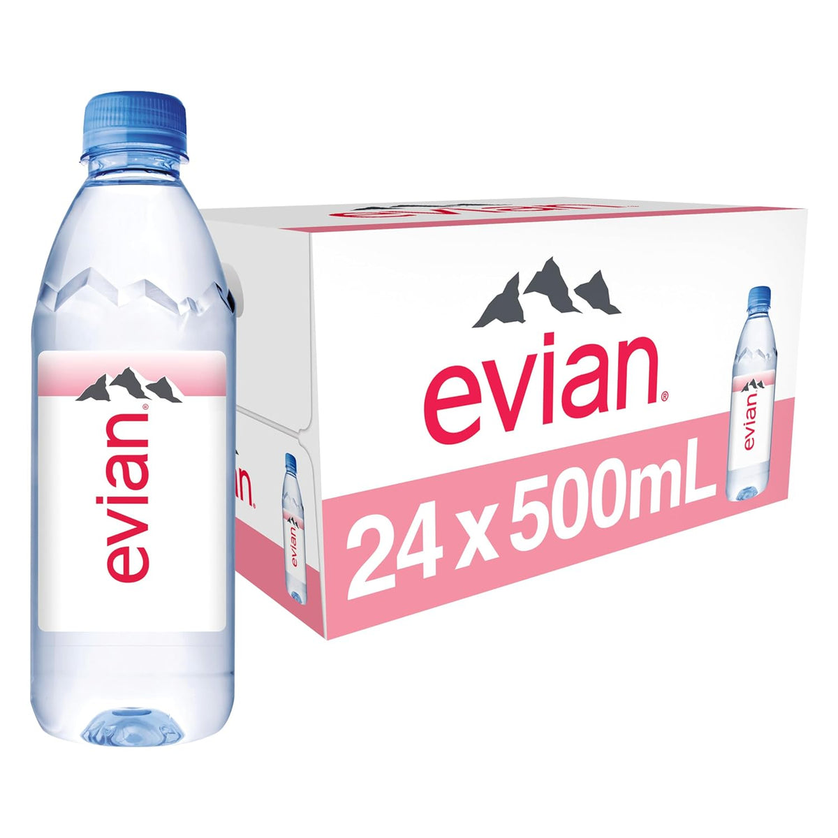 evian 16.9 fl oz natural spring water bottles