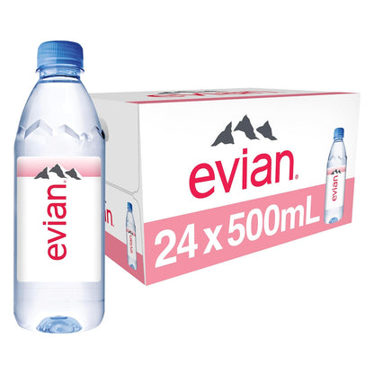 evian 16.9 fl oz natural spring water bottles
