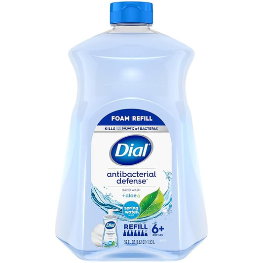 Dial Spring Water antibacterial foaming hand soap refill bottle