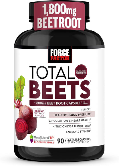 Force Factor Total Beets 1800mg supplement front label