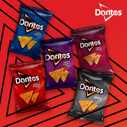 Doritos flavored tortilla chips variety display