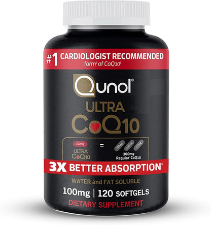 Qunol Ultra CoQ10 antioxidant supplement front label