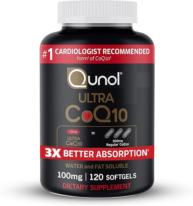 Qunol Ultra CoQ10 100mg 120 softgels bottle