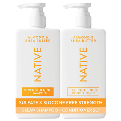 Native shampoo and conditioner clean hair care duo