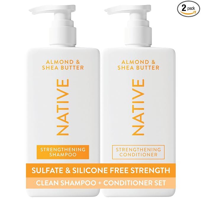 Native shampoo and conditioner set front packaging