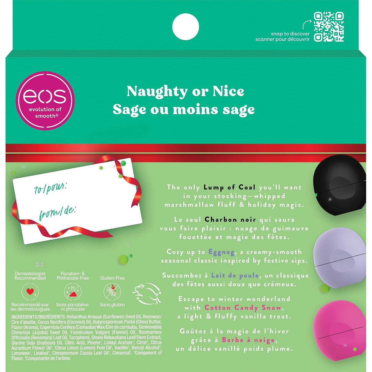 eos holiday lip balm trio with festive flavors