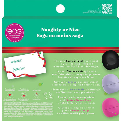 eos holiday lip balm trio with festive flavors