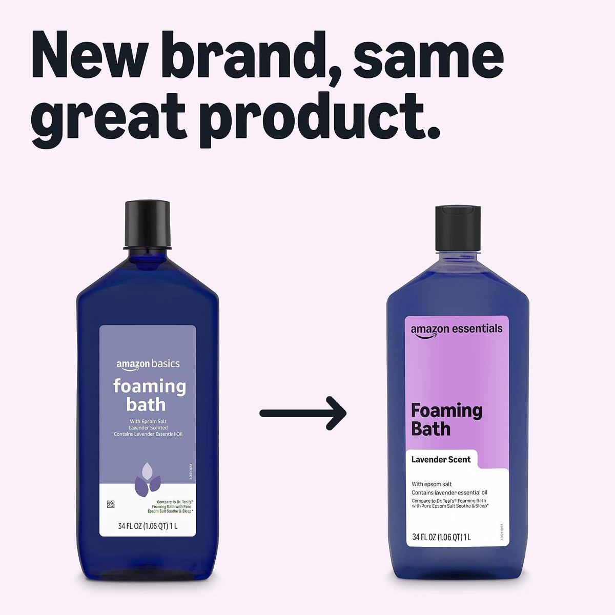 Amazon Essentials foaming bath bottle for bath routine