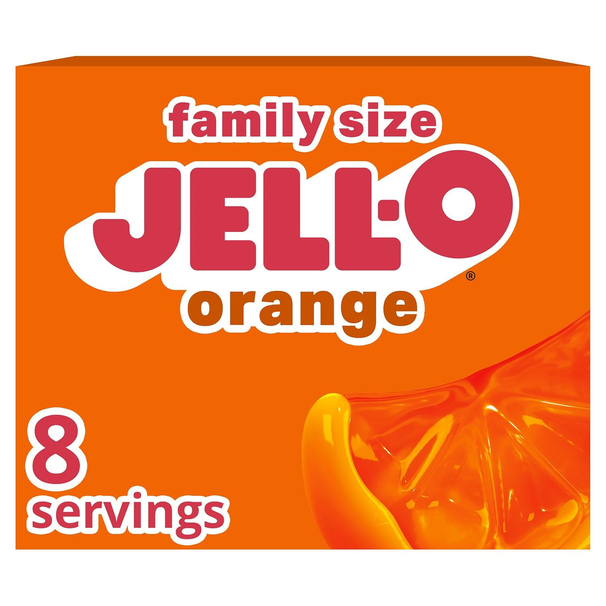 Orange flavored gelatin dessert mix 6 oz pouch