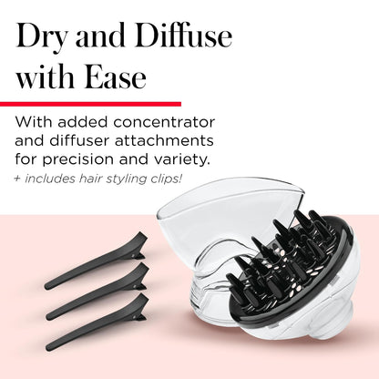 REVLON hair dryer styling set with clips