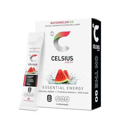CELSIUS Watermelon Ice energy powder sticks box