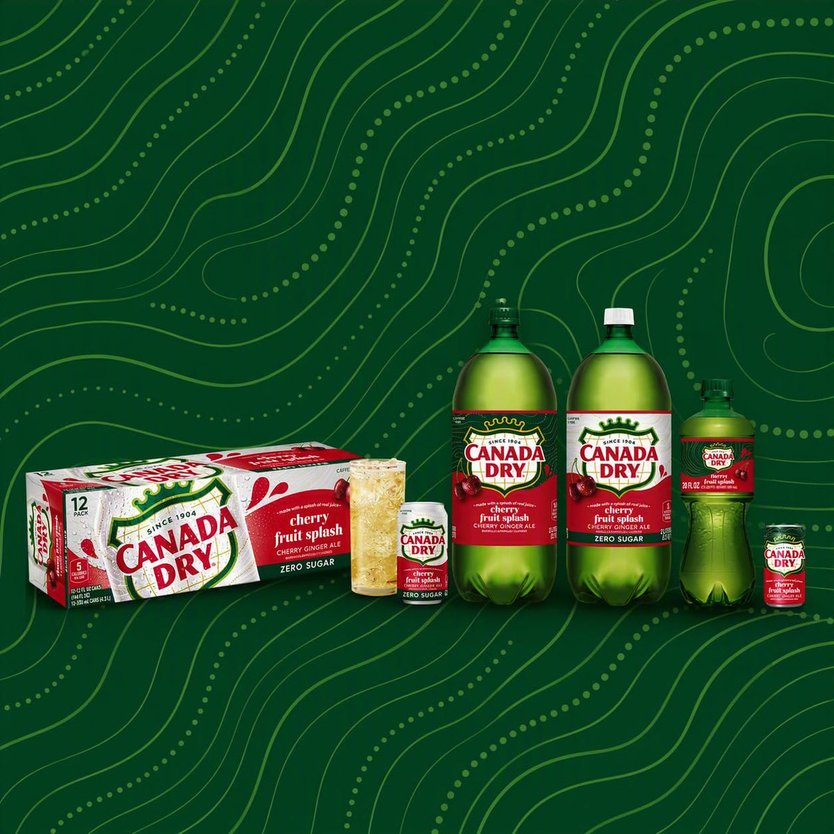 Canada Dry Zero Sugar Cherry Ginger Ale beverage pack