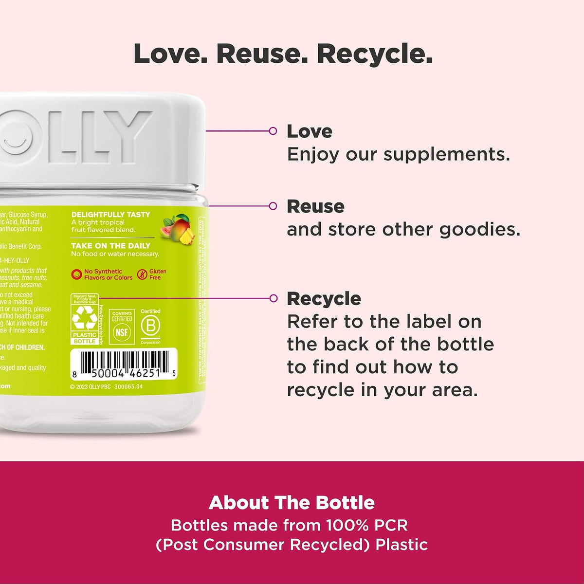 OLLY daily probiotic gummy vitamin for adults