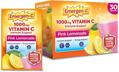 Emergen-C Vitamin C 1000mg Pink Lemonade 30 packets