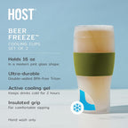 Olive frozen beer mugs for outdoor entertaining