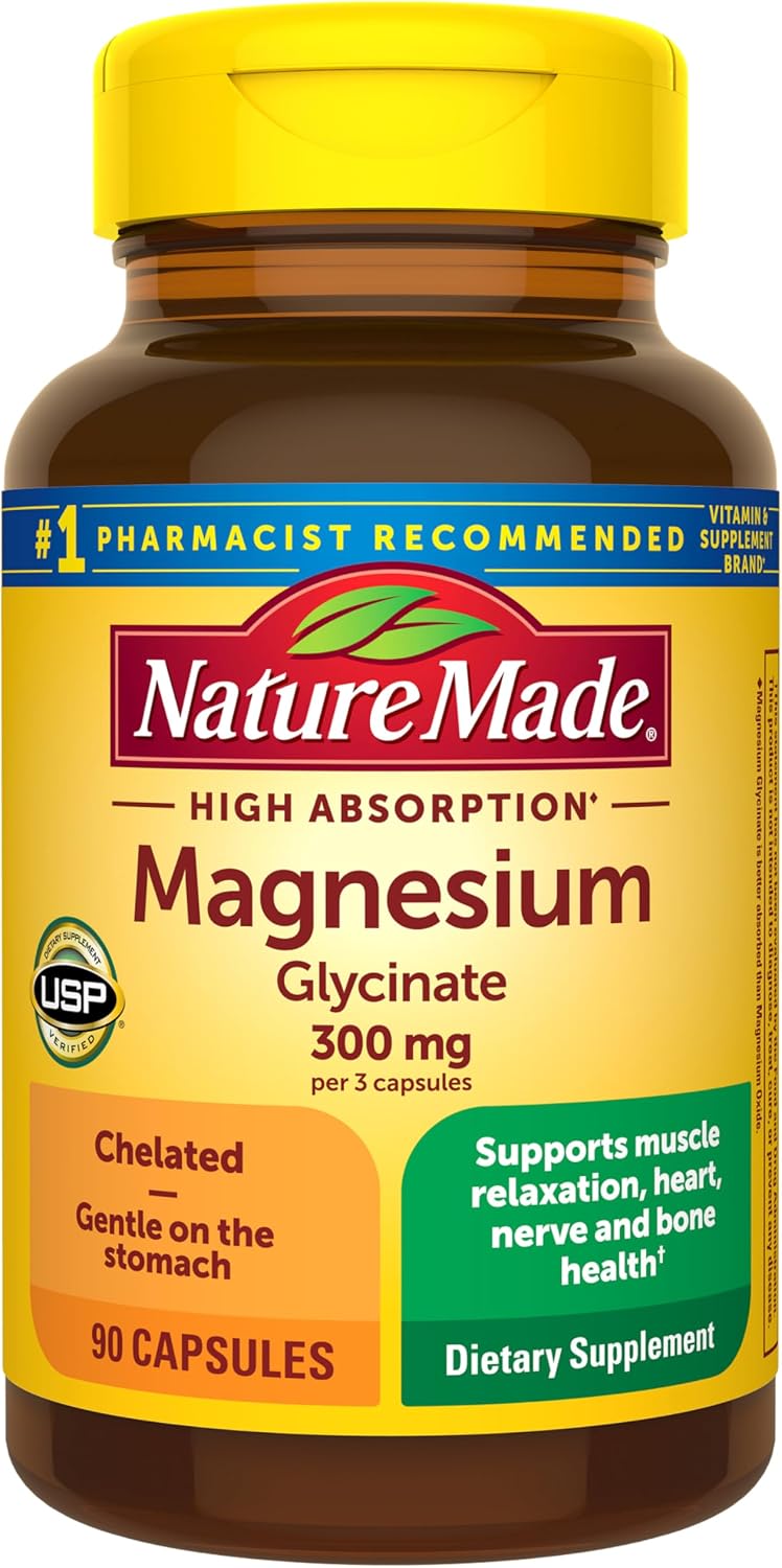 Nature Made Magnesium Glycinate supplement facts label