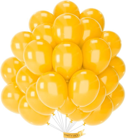 PartyWoo orange fall latex balloons, 100-piece pack