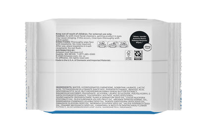 Amazon Basics gentle makeup remover wipes in resealable pack