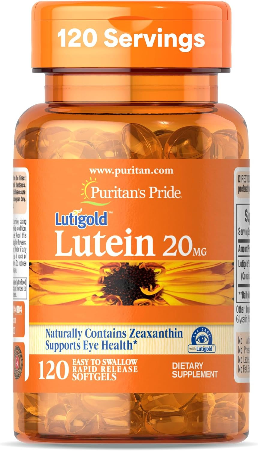 Puritan's Pride lutein with zeaxanthin softgels