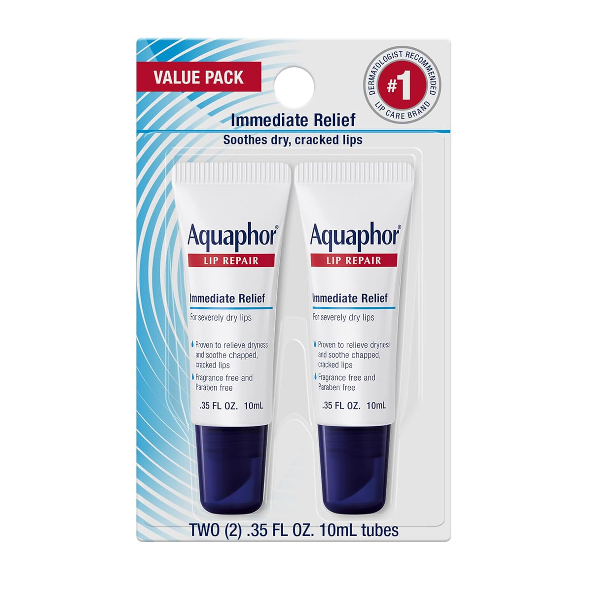 Aquaphor lip repair ointment for dry chapped lips