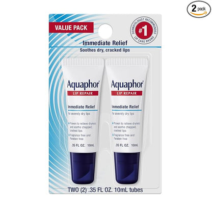 Aquaphor Lip Repair Ointment value pack two tubes