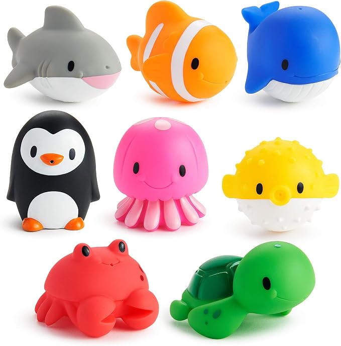 Munchkin Ocean Sea Animal Squirt Bath Toys 8 pack