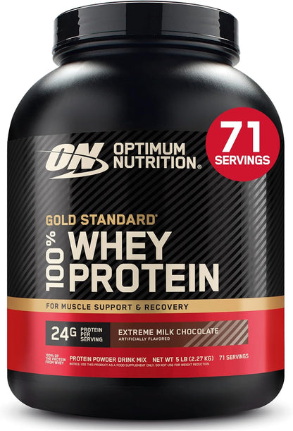 Extreme Milk Chocolate whey protein powder container