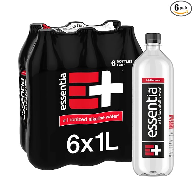 Essentia Ionized Alkaline Water 6 pack 1L bottles