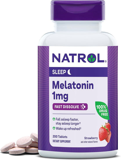 Natrol adult sleep support melatonin supplement bottle
