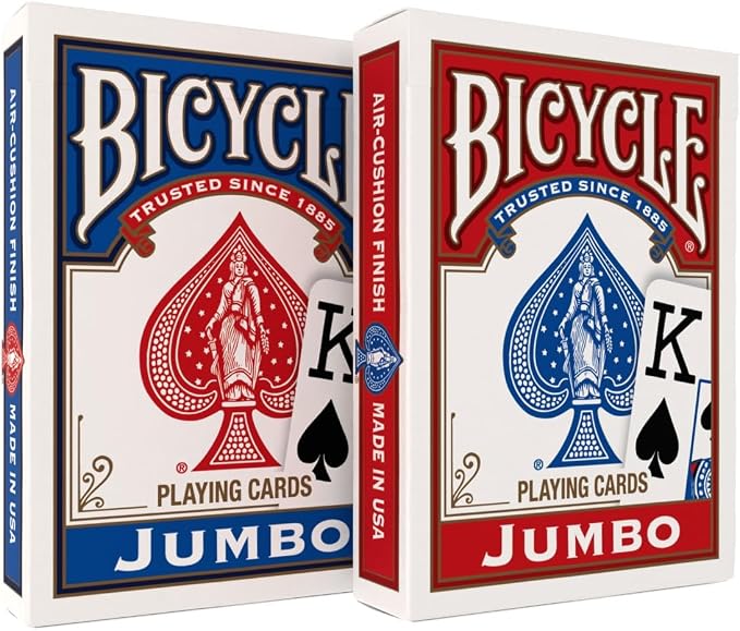 Red and blue Bicycle Rider Back card decks