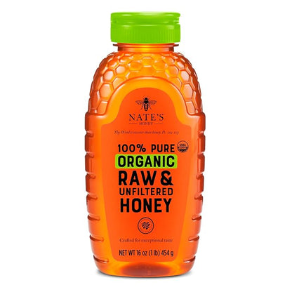 Nate's Organic Honey 16oz squeeze bottle