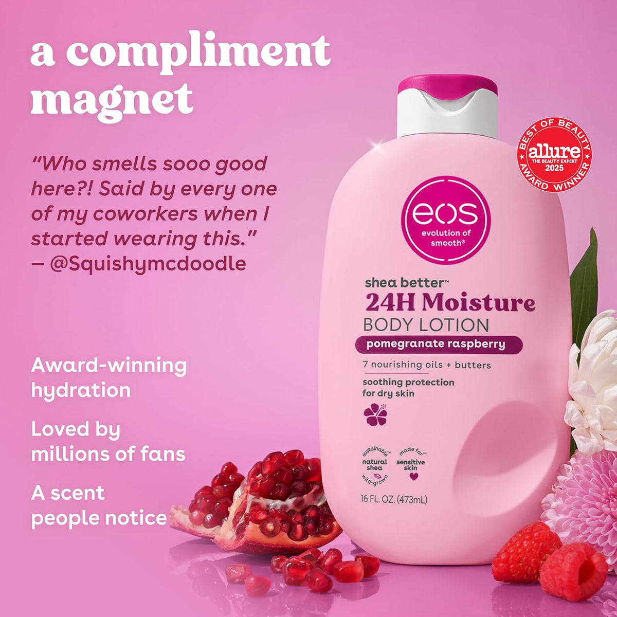 eos Shea Better body lotion for daily moisture