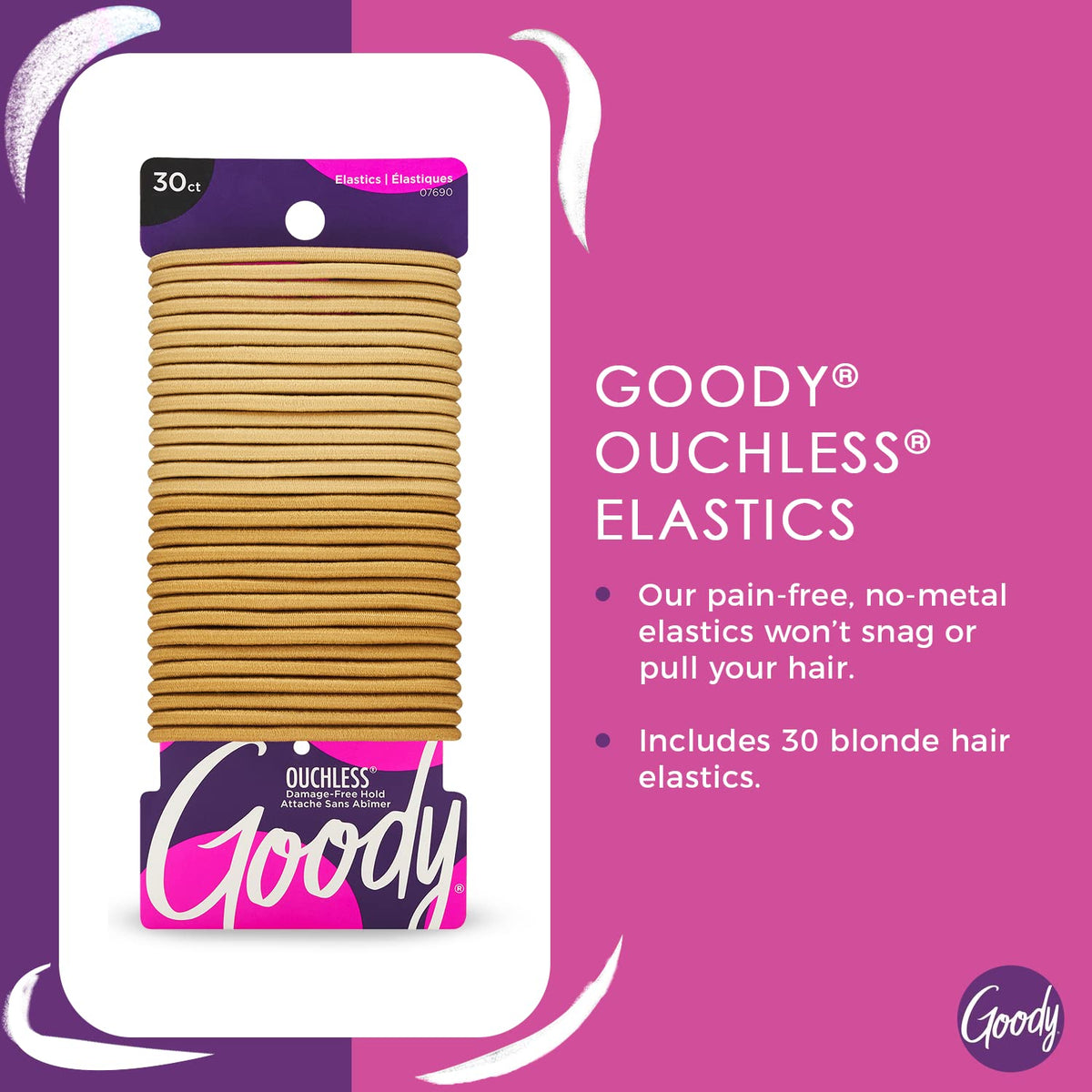 Blonde rubber hair bands with gentle secure hold