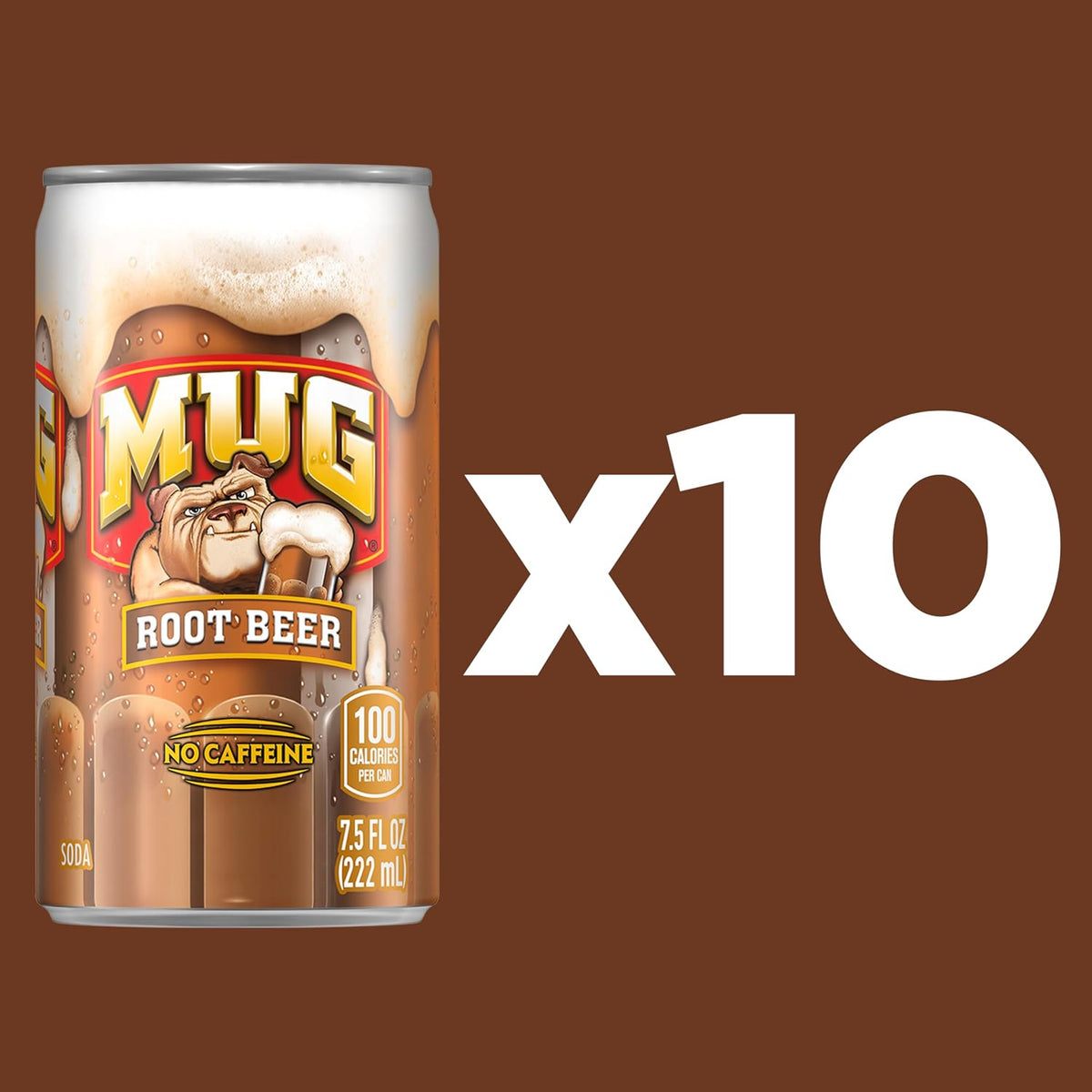 Mug Root Beer 10 pack beverage cans