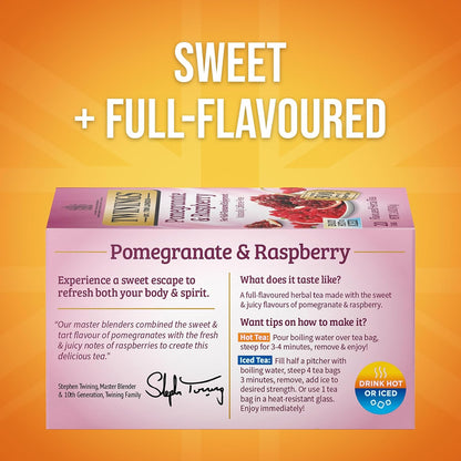 Pomegranate and raspberry herbal tea by Twinings