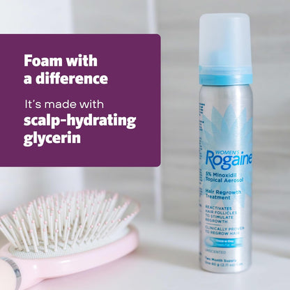 Unscented women’s hair regrowth foam by Rogaine