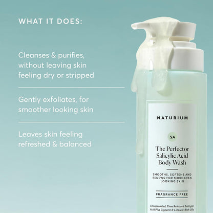 Naturium salicylic acid body wash for smoother-looking skin